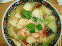 「海老タンメン 760円、アイスコーヒー（サービス）」@中華料理 龍鳳園の写真