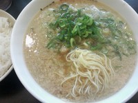 「らーめん　７５０円　サービスライス」@京都銀閣寺 ますたにラーメン 日本橋本店の写真