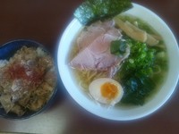 「魚介そばとミニスタ丼 1000円」@ラーメン ひかりの写真