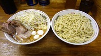 「小つけ麺（850円）＋うずら卵（100円）ニンニク」@ラーメン二郎 新小金井街道店の写真