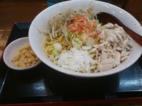 「【2012.7.17限定】エビの冷やし油そば　￥800」@味噌麺処 花道庵の写真