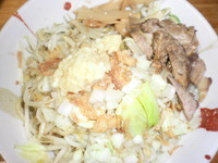 「ランチあえそば（５８０円）・麺大盛（１００円）・ニンニク」@ラーメン新天地の写真