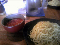 「辛味つけ麺中盛　辛さＭＡＸ」@つけ麺屋 ごんろく 両国店の写真