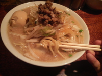 「[限定]塩野菜タンメン＋味玉（ブログ割サービス）」@酒と肴と麺の店 田村屋の写真