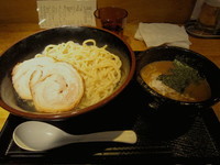 「つけめん（大盛）+チャーシュー+カレ変ライス」@麺屋 中川會の写真