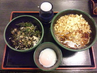 「朝定食(上卵かけごはん)340円」@ゆで太郎 習志野大久保店の写真