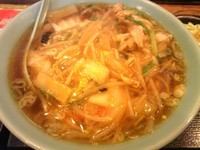 「サンマーメン＋クーポン餃子」@ラーメン処 よなかそばの写真