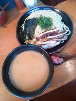 「絶妙烏賊ゴロつけ麺（中盛）８５０円」@麺屋 大漁まことの写真