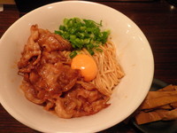 「豚玉和え麺７８０円＋メンマ（クーポン）」@麺肴ひづき 湯きりやの写真