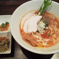 「【限定】夏・体験物語 冷しトマト軍鶏(塩)￥800」@麺や 蒼 AOIの写真