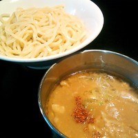 「国産牛ホルモンつけ麺」@フジヤマ55 甲府国母店の写真