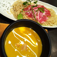 「冷製カレーパンプキンつけ麺」@麺彩 ぎんやの写真
