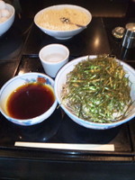 「冷やし肉そば」@そば処 港屋MINATOYAの写真