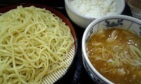 「味噌肉つけ麺 680円 -100円 +大盛、半ライス無料」@北海道らぁめん 伝丸 環七平和島店の写真