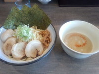 「とり塩つけ麺 全部のせ・大盛(冷盛)+ご飯」@つけ麺まぜそば専門店 えじまんの写真