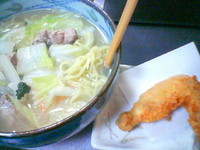 「軍鶏ラーメン／軍鶏手羽唐揚付き（￥９４５）」@永福の写真