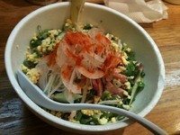 「冷やし肉あえそばぺペロンチーノ仕立て（限定）」@麺や 福一の写真