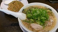 「チャーハン定食（麺堅め、ネギ多め）880円」@来来亭 川崎菅生店の写真