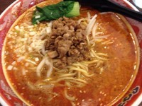 「楽山担担麺（大盛）＋餃子（750円＋100円＋250円）」@楽山担担面 稔台店の写真
