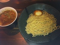 「味噌つけ麺+煮卵」@味噌らーめん みつか坊主 大阪空港本店の写真