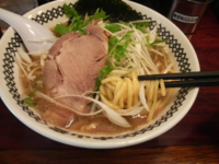 「太麺野菜盛り+ミニチャーシュー丼」@豚骨醤油ラーメン 中山堂の写真