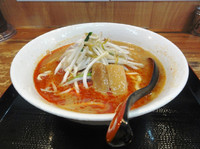 「ミニラーメン（辛味噌）＋ニンニク」@味噌麺処 花道庵の写真