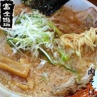 「肉そば 700円＋替玉（無料）」@肉そば 肉めし 富士雄の写真