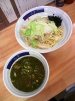 「みどりつけ麺７５０円」@ゆきラーメン 山手の写真