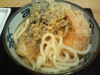 「香川讃岐うどん（あつかけ）並＋なす天・かぼちゃ天」@宮武讃岐うどんの写真