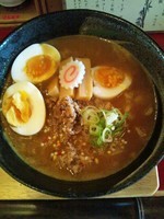 「カレー拉麺（味玉トッピング）」@麺 玉響 刈谷店の写真