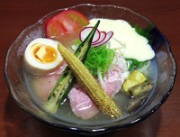 「鶏ととうもろこしの冷たいらぁめん」@DOG HOUSEの写真