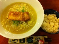 「軍鶏水炊きらーめん+鶏だし炊込み御飯」@鳥料理 有明の写真