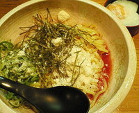 「トマトあぶらそば　５００円（通常６００円）」@油そば商店 油坊主の写真