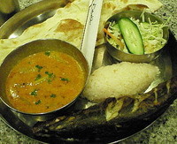 「鯵のタンドール焼き＆本日の野菜カレーセット　７８０円」@タンドール料理 ひつじやの写真