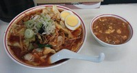 「北極やさい（辛さ増し＋シャキシャキ）＋単品麻婆」@蒙古タンメン 中本 本店の写真