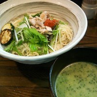 「【冷】　ズッキーニの夏つけ麺」@拉麺 阿吽の写真