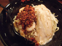 「海老辛ジャン油そば(650円)」@油そば専門店 春日亭 池袋本店の写真