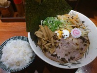 「特製油そば サービスライス」@油そば商店 油坊主 渋谷店の写真