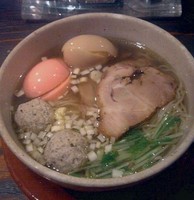 「上生粋塩そば＋ワイン煮玉子」@秋刀魚中華そば 生粋の写真