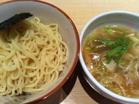「鶏魚介つけ麺（塩、冷盛、大盛無料）800円」@支那そば 一本気 水戸店の写真
