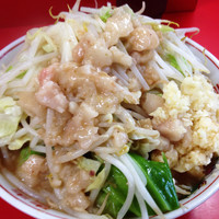 「小ラーメン¥650(麺少なめ、硬め)ニンニクマシマシ、アブラ」@ラーメン二郎 仙台店の写真