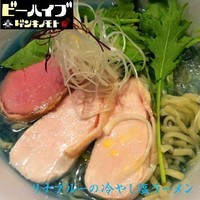「リナブルーの冷やし塩ラーメン 850円」@ビーハイブ ゲンキノモトの写真