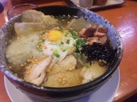 「お茶漬け風 アゴ出汁の冷たいラーメン(〆飯付)大盛り」@ラーメン にっこう 本店の写真