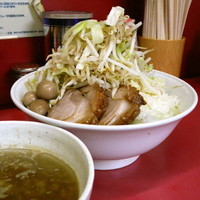 「大盛つけ麺 850円 + 味付ウズラ 100円 + α」@ラーメン二郎 大宮店の写真