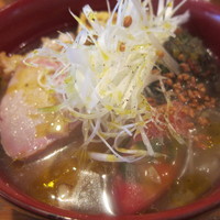 「小麦ヌーヴォー２０１２冷やしラーメン（９５０円）」@戸越らーめん えにしの写真