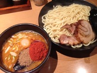 「辛つけ麺（あつもり）」@麺屋 炙りの写真