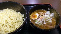 「辛味噌つけ麺（大／温盛）」@つけめん 利兵衛の写真