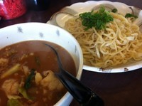 「もつつけ麺（味噌）　850円」@九一麺 東簗瀬店の写真