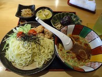 「『冷やし胡麻つけ麺御膳 辛口(￥1000)』」@旬魚菜・炭火焼・鍋・星火の写真