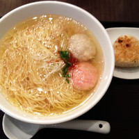 「あら炊き塩らぁめんへしこ焼きおにぎり付き 950円」@麺屋 海神の写真